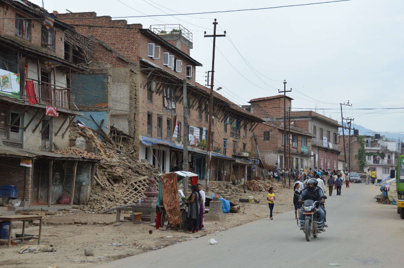 Viele Gebäude in Bungamati wurden durch die zwei Erdbeben zerstört oder stark beschädigt. Foto: ASBÖ